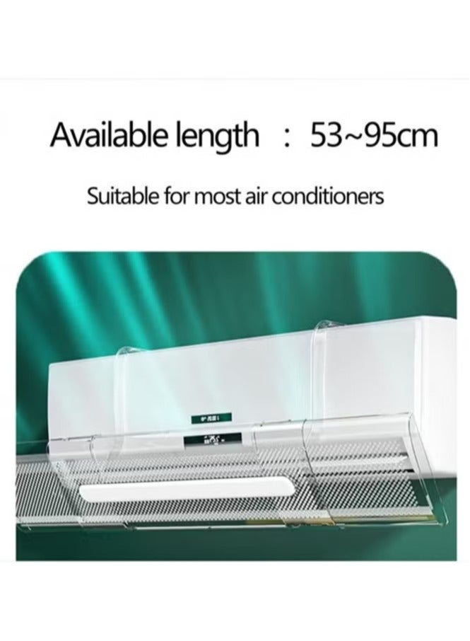 SILADEFU Adjustable AC air Deflector Suitable for Split air conditioners Anti-Blast/Anti-Direct Blowing Baffle Windshield for Home Mini-Split - Image 4
